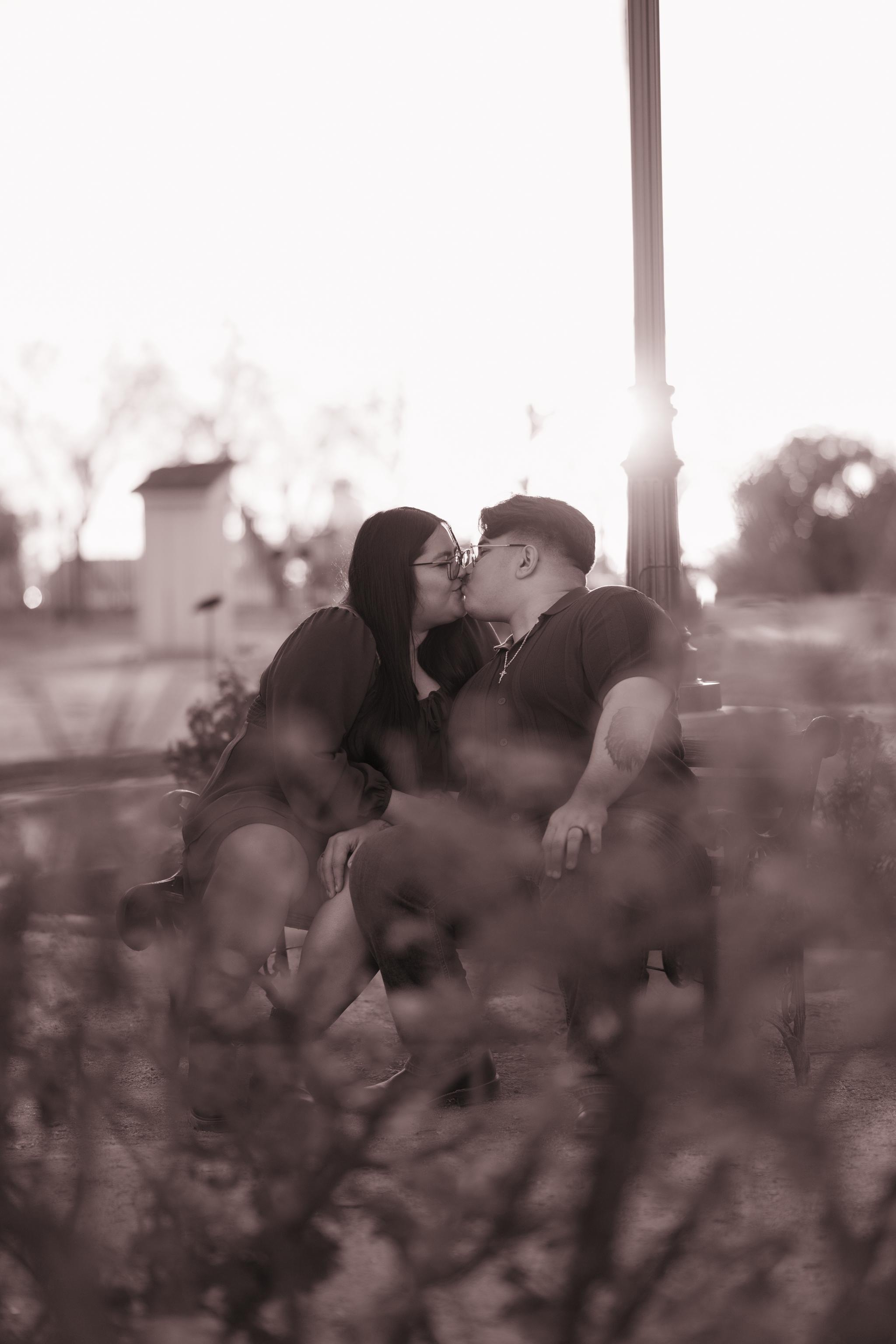 Romantic Golden Hour Engagement Session at Sahuaro Ranch Park in Glendale, Arizona